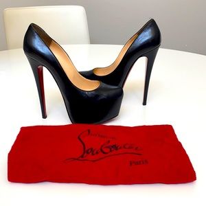 Christian Louboutin Daffodil black leather.